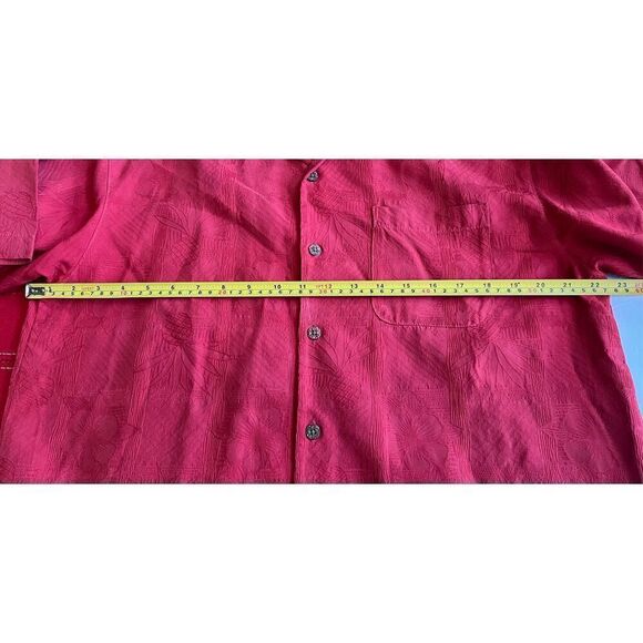 Tommy Bahama Tropic Isles Silk Camp Shirt Men's Size Medium Red - Picture 8 of 8